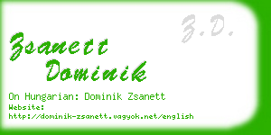 zsanett dominik business card
